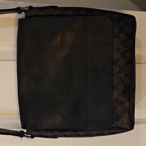 Coach Houston Map Bag In Signature Canvas